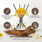 COCODOR Flower Reed Diffuser Set / 6.7oz / Gardenia/Scent Diffuser with Sticks Home Fragrance Reed Diffuser for Bathroom Shelf Decor for Women
