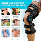 Z ONE Z1 K6 Hinged Unloader Metal Knee Brace for Men and Women - Knee Support for ACL, MCL, LCL, PCL, Sport Injuries, Mild Osteoarthritis, Meniscus Tears - Ideal for Running & Daily Activities (S11)