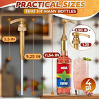 4 Pcs Coffee Syrup Pump Dispenser - Works as Skinny and Torani Syrup Pump - Fits Various 25.4 oz Bottles, Precise Dispensing 0.3oz & Lockable Design, Easy to Use & Clean, Ideal for Liquid & Pastes