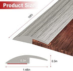 10Ft Carpet Floor Transition Strip, Self Adhesive Floor Edging Trim Strip, PVC Threshold Cover for Doorway, Floor Divider Strip Suitable for Threshold Height Less Than 5 mm - Gray Forest