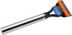 Parker 100% Stainless Steel Handle Gillette Fusion Compatible Razor - 1 Gillette Fusion Blade Included