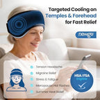 NEWGO Headache Ice Pack Head Wrap for Migraines, FSA Eligible, Cold Pack Head Ice Therapy Wrap for Headache Relief, Tension, Sinus Pain, Chemo, Head Injuries