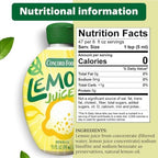 Concord Foods Lemon Juice from Concentrate | 100% Lemon Juice for Cocktails, Cooking, Baking & Beverages | Perfect for Recipes & Everyday Use | Convenient Size | 4.5 Oz (Pack of 4)