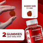 Vitamatic Apple Cider Vinegar Gummies - 1000mg per Serving - 60 Vegan Gummies - ACV Gummies for Detox, Weight Loss Support, Energy Boost, Digestion & Gut Health