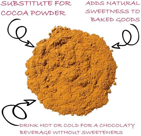Worldwide Botanicals Organic Carob Powder, Medium Roast – 1 lb – Caffeine Free Cocoa Alternative – Low Fat Super Food with Natural Sweetness– Gluten Free, Kosher, 16 ounces