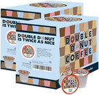 Double Donut Coffee Half Caff Coffee Pods, Single Serve Half Caffeine Coffee Pods For Keurig K Cup Brewers, Medium Roast, 24 Count pack of 2