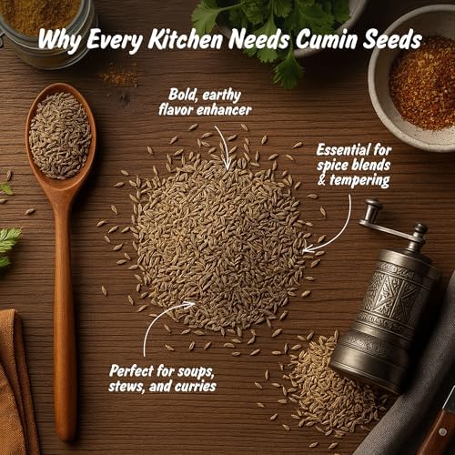 Spice Profile | USDA Certified Organic Cumin Seeds (Whole) | Resealable 4oz Pouch | Best for Tempering, Cooking, Spice Blends & Seasonings | Organic Jeera
