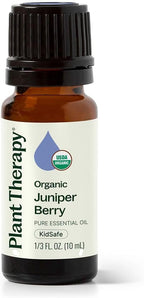 Plant Therapy Organic Juniper Berry Essential Oil 100% Pure, Undiluted, Natural Aromatherapy, Therapeutic Grade 10 mL (1/3 oz)