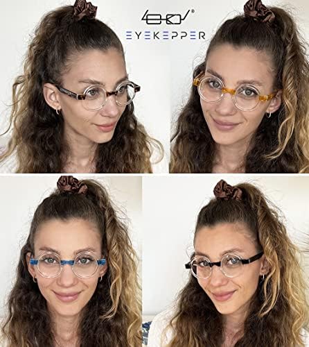 Eyekepper 4-Pack Round Reading Glasses Women Oprah Style Readers +1.50