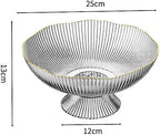 Fruit Bowls Fruit Tray Home Living Room Coffee Table Fruit Basket Candy Tray Snack Placement Tray Snack Tray with Base Decorative Fruit Basket (Color : White)