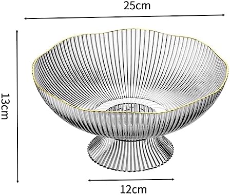 Fruit Bowls Fruit Tray Home Living Room Coffee Table Fruit Basket Candy Tray Snack Placement Tray Snack Tray with Base Decorative Fruit Basket (Color : White)