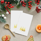 Horaldaily 100 Christmas Disposable Paper Decorative Guest Napkins, Gold Foil Christmas Trees Hand Towel for Party Lunch Dinner Kitchen Bathroom
