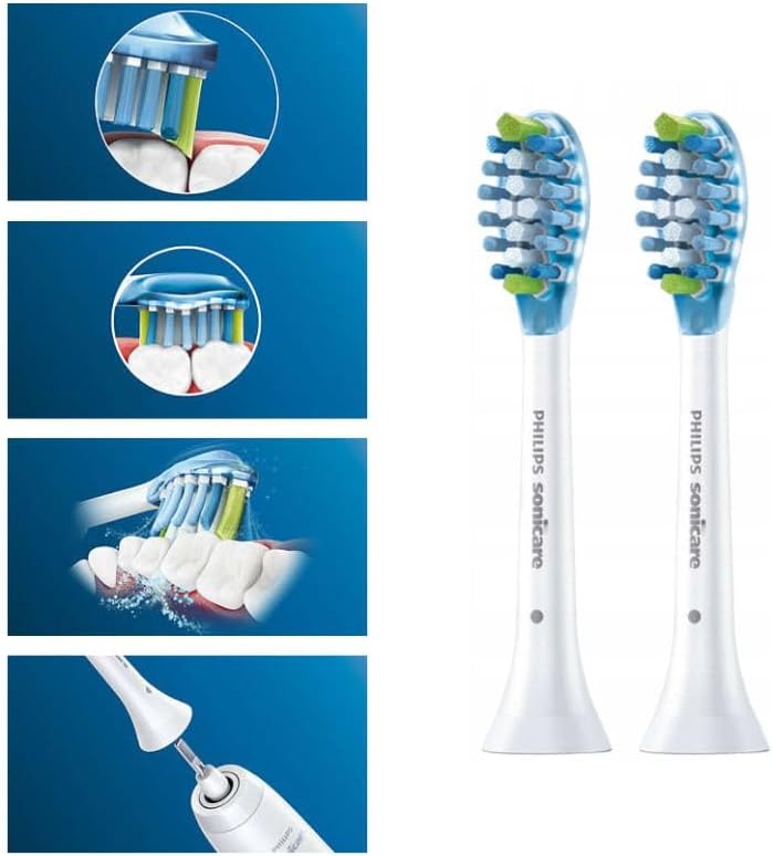 Philips Sonicare Original C3 Premium Plaque Defence Standard Sonic Toothbrush Heads - 4 Pack in White (Model HX9044/17)