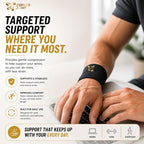 CopperJoint Compression Wrist Sleeve – Copper Hand Brace, Copper Wrist Compression Sleeve, Weight Lifting Wrist Support Brace, Hand Support for Sore Muscles, Yoga, Bowling, Sports - 1 Pair Medium