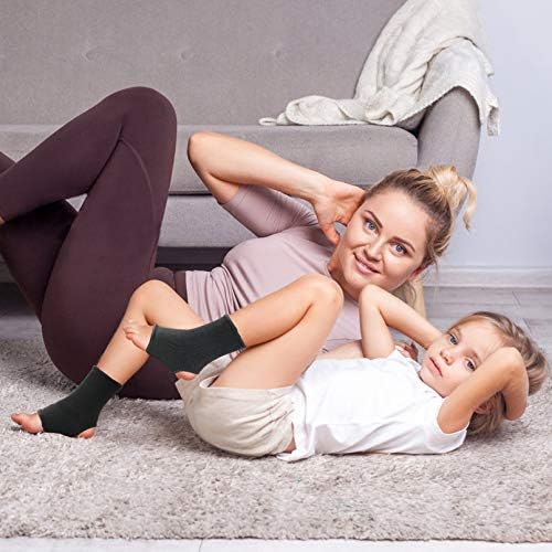Luwint Kid Compression Ankle Brace Sock Support, Knitted Ankle Sleeve for Boys Girls, Youth Ankle Support for Sprains, Tendonitis, Arthritis, Basketball Running Soccer Dance Fitness, 1 Pair Black