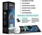 Brush Buddies Herbal Toothpaste with Activated Charcoal, Whitening Toothpaste, Charcoal Toothpaste for Whitening Teeth - Cool Mint