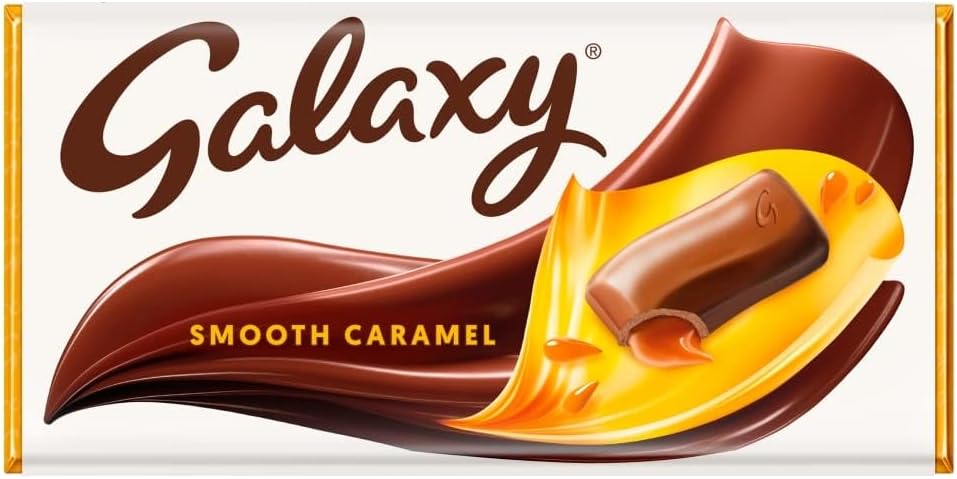 Galaxy Caramel Chocolate Block - 135g - Pack of 4 (135g x 4)