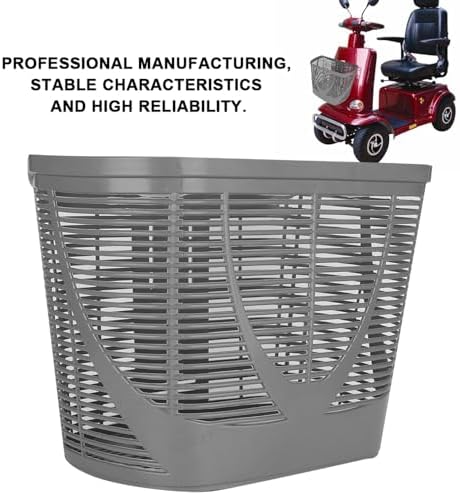 Mobility Scooter Basket,Plastic Rear Basket for Electric Scooters,Attachment with Mounting Screws,Front or Rear Use,Replacement Accessory for Shopping,Travel, Tools,Sundries