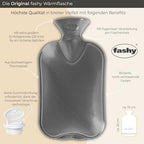 Fashy 2.0 Litre Cranberry Plain Hot Water Bottle