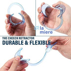LA MIERE Dental Cheek Retractor C Shape Mouth Opener Size S,M,L, Pack of 3, Blue
