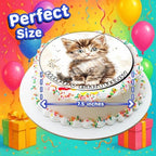 7.5x Inch Edible Cake Toppers – Cats Themed Birthday Party Collection of Edible Cake Decorations