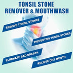 Tonsil Stone Mouthwash，Tonsil Stone Remover with Oral Rinse Liquid to Soothe Tonsils, and Freshen Breath & Alcohol-Free – 100ml