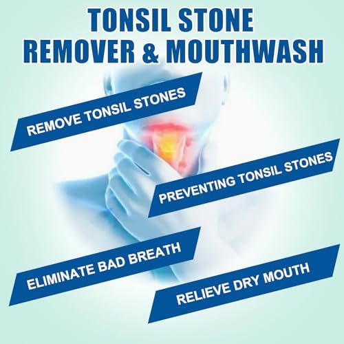 Tonsil Stone Mouthwash，Tonsil Stone Remover with Oral Rinse Liquid to Soothe Tonsils, and Freshen Breath & Alcohol-Free – 100ml