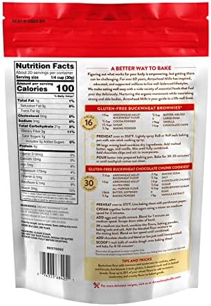 Arrowhead Mills Organic Buckwheat Flour, Gluten Free, 22 Ounce Bag