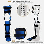 Knee Ankle Foot Orthosis KAFO Brace Fully Adjustable Calf Ankle Foot Fixed Bracket Support Lower Limbs Orthosis, Articulated Knee Orthosis Universal Size