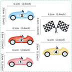 Ercadio 48Pcs Edible Cute Race Car Cupcake Toppers Cherkered Flags Race Cars Cupcake Picks Racing Car Birthday Cake Toppers Baby Shower Funny Birthday Party Decoration Supplies