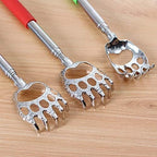 4 Pcs Extendable Back Scratchers, Telescoping Back Scratchers, Hand Massager Backslap with Rubber Handles, Black, Blue, Green, Red Color