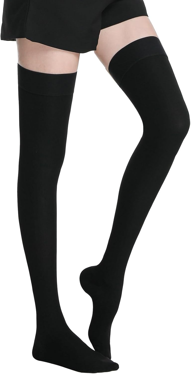 20-30mmHg Medical Thigh High Compression Stockings for Women & Men,Closed Toe Graduated Compression Socks,Circulation Pressure Stockings for Varicose Veins，Edema, DVT