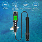 Dissolved Oxygen Meter with ATC,Portable Dissolved Oxygen Test Kit Range 0.0-40mg/L,DO Meter with Electrode Filling Fluid,Water Test Kit for Swimming Pools,Aquarium,Fish Pond.