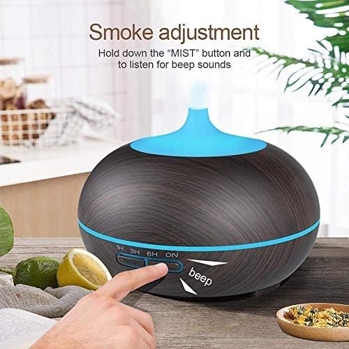 Bracket Light Diffuser Air Humidifier Mute Led Light Mist Nebulizing for Home Ultrasonic Essential Oil Aroma Portable Air Humidifier Purifier Aroma Diffuser Steam Atomizer Cool Mist,Brown