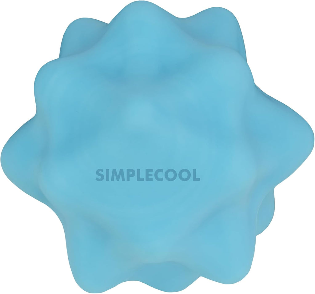 Small Spiky Massage Ball Trigger Point Massage Tool. Solid Bumpy Massager Balls for Deep Tissue Myofascial Release Hand Foot Plantar Fasciitis Pain Relief Knots Acupoint Yoga Fitness. 2.2×2.1in (Blue)