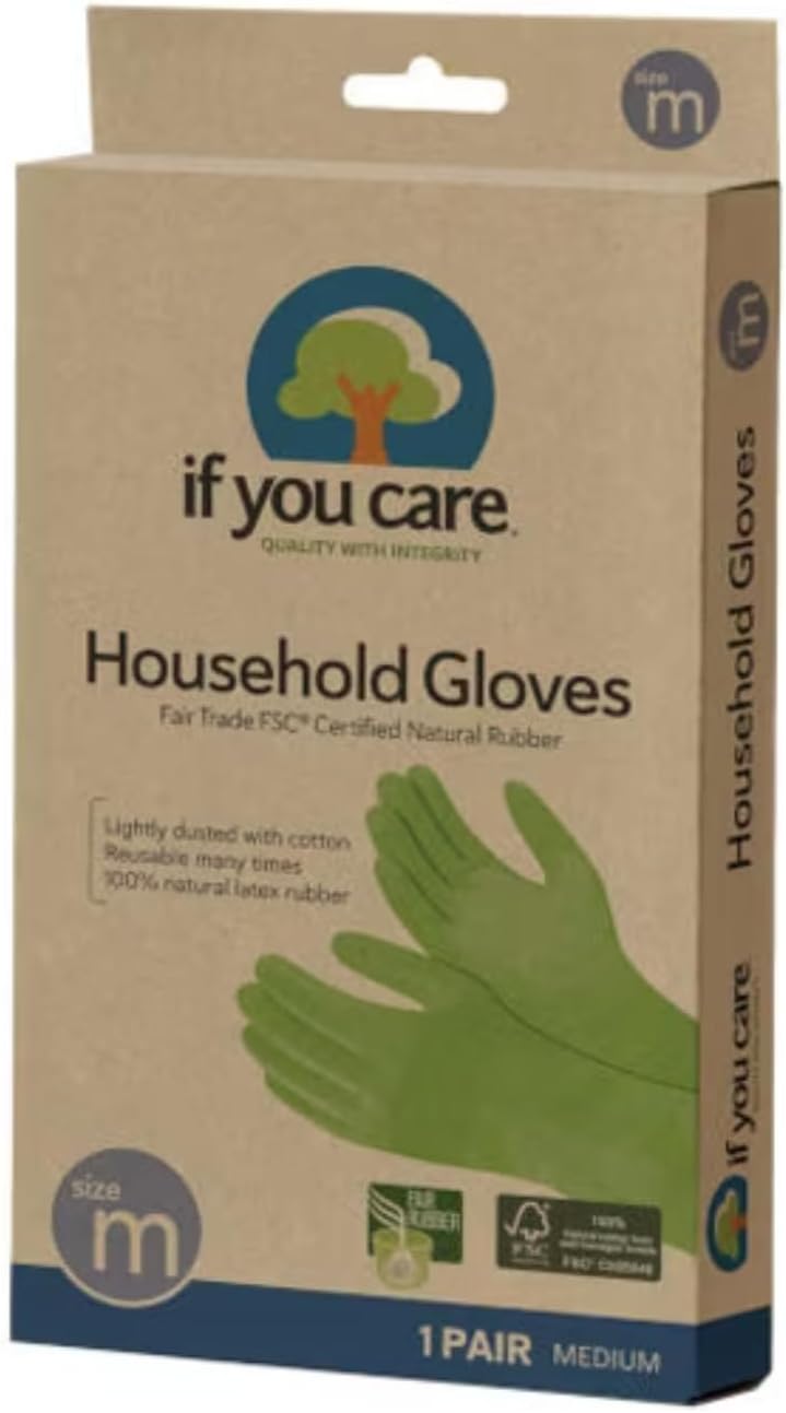 If You Care Household Latex Gloves - FSC Certified - Medium, 1 ct