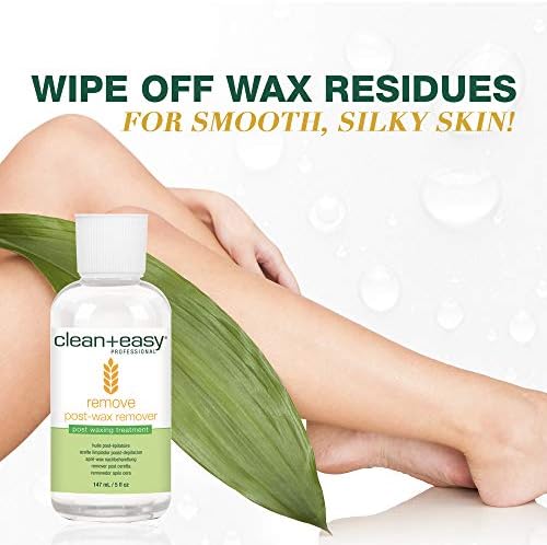 Clean + Easy After Wax Remover Oil for Skin – Post Wax Care & Soothing Residue Remover for Smooth Skin, 5 fl oz
