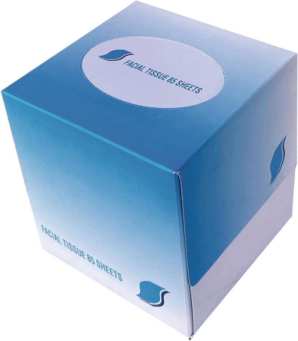 GEN 852D Facial Tissue Cube Box, 2-Ply, White, 85 Sheets/Box, 85 per Box (Case of 36 Boxes)