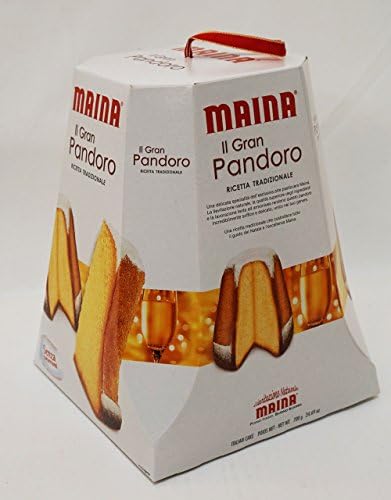 Maina: "Pandoro" Christmas cake, Traditional Recipe 24,69 Ounces (700g) Package [ Italian Import ]