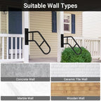 Aduanbang Hand Rails for Outdoor Steps & Elderly,U-Shape Wall Mount Stair Railing, Porch, Deck, Garage & Garden Grab Bar, 1 Pack Safety Handle