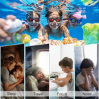 Kids Swimming Ear Plugs,3 Pairs Waterproof Reusable Silicone Child Swim Earplugs for Swimming Surfing Bathing Showering,Small Children Water Ear Plugs Suitable for Boys and Girls (Kids 4-12 Years Old)