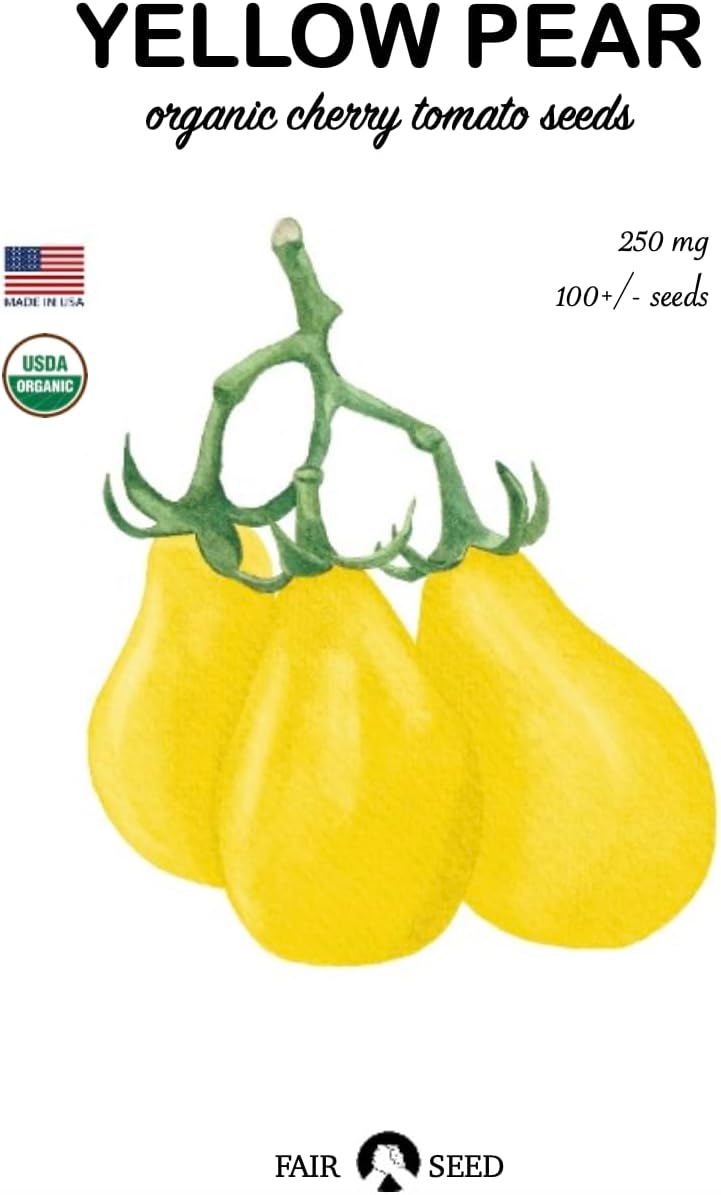 Organic Yellow Pear Tomato Seeds, 100+ Seeds, 250mg