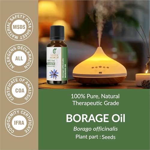 Borage - (Borago Officinalis)- Carrier Oil 100% Pure Natural Undiluted Uncut Therapeutic Grade Oil 0.16 Fl. Oz