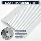 2 Pcs Aluminum Floor Transition Strip Thickness About 1.8 mm 36 Inch Threshold Ramps for Doorway Door Threshold Reducer Doorway Edge Trim Suitable for Threshold Height Less Than 1.6 Inches (Silver)