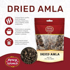 Spicy World Dried Amla Fruit (Indian Gooseberry) 7 Ounce Bag - Pure, and High Vitamin C Content