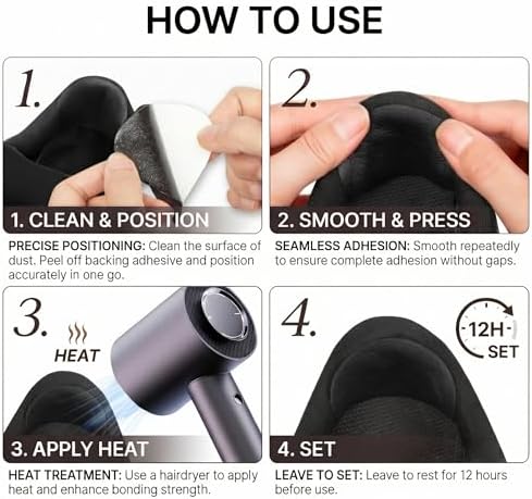 Shoe Heel Repair, 4 Pairs Adhesive Inside Shoe Heel Patch Pad for Sneaker Holes