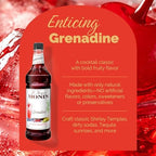 Monin - Grenadine Syrup, Delightfully Sweet, Cranberry-Raspberry Aroma, Natural Flavors, Great for Cocktails, Mocktails, & Smoothies, Non-GMO, Gluten-Free (1 Liter)