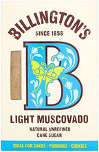 Billington's Natural Light Muscovado Unrefined Cane Sugar (500g) - Pack of 2