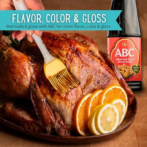 ABC Sweet Soy, Black Dark Marinade, 20.3 Oz, Savory Sauce, Dip, Stir-fry, Glaze, Vegan, No MSG, Plant-based, Halal, Umami Flavor, Indonesian Kecap Manis Made with Coconut Sugar