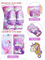 2 Pair Kids Knee Pad Unicorn Anti Slip Padded Sponge Knee Brace Breathable Flexible Toddler Knee Pads Elastic Children Knee Support for Girl Boy Sport Volleyball Dance Skating Basketball, 3-7 Years